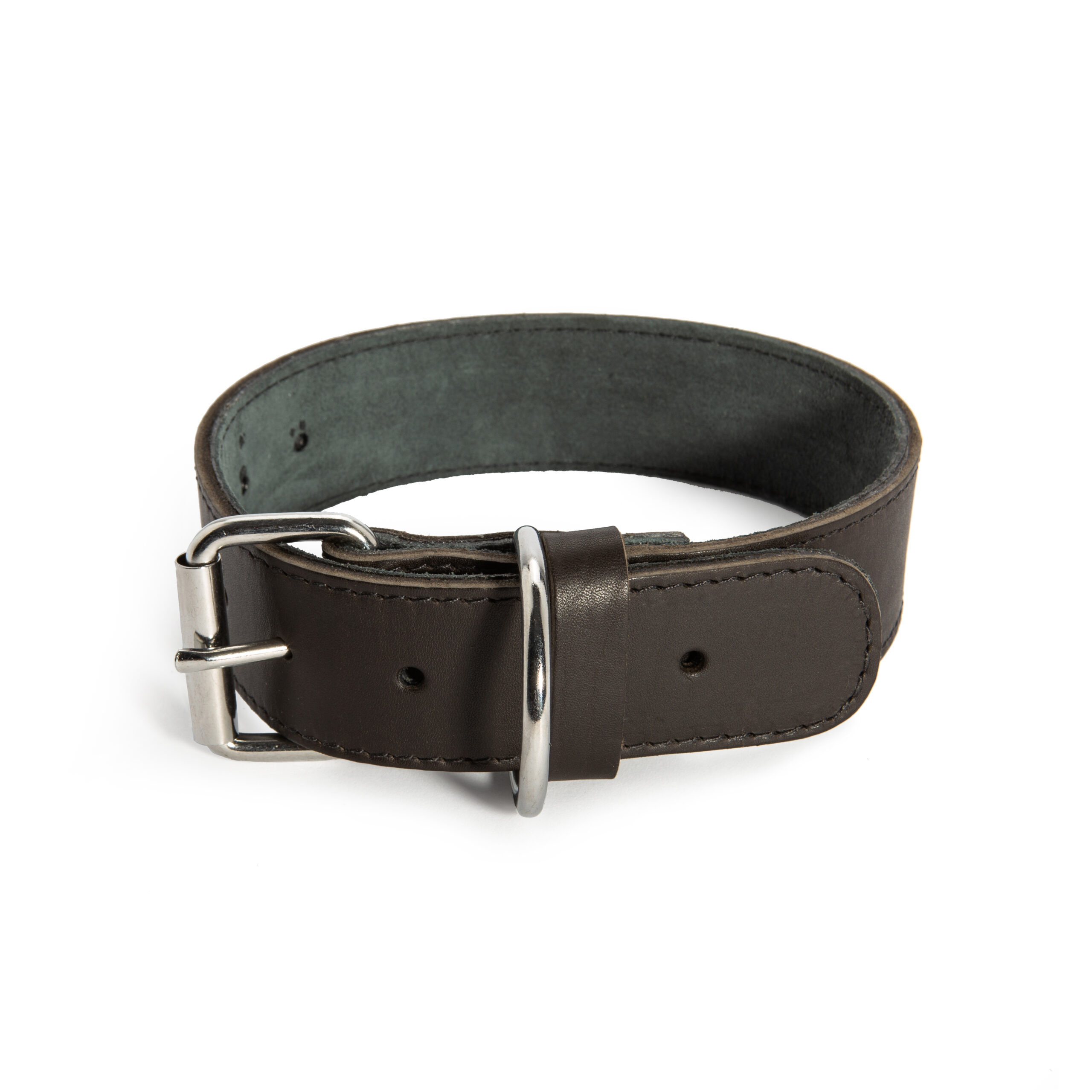 Dubbel Leren halsband Nero 45mm x 660 mm