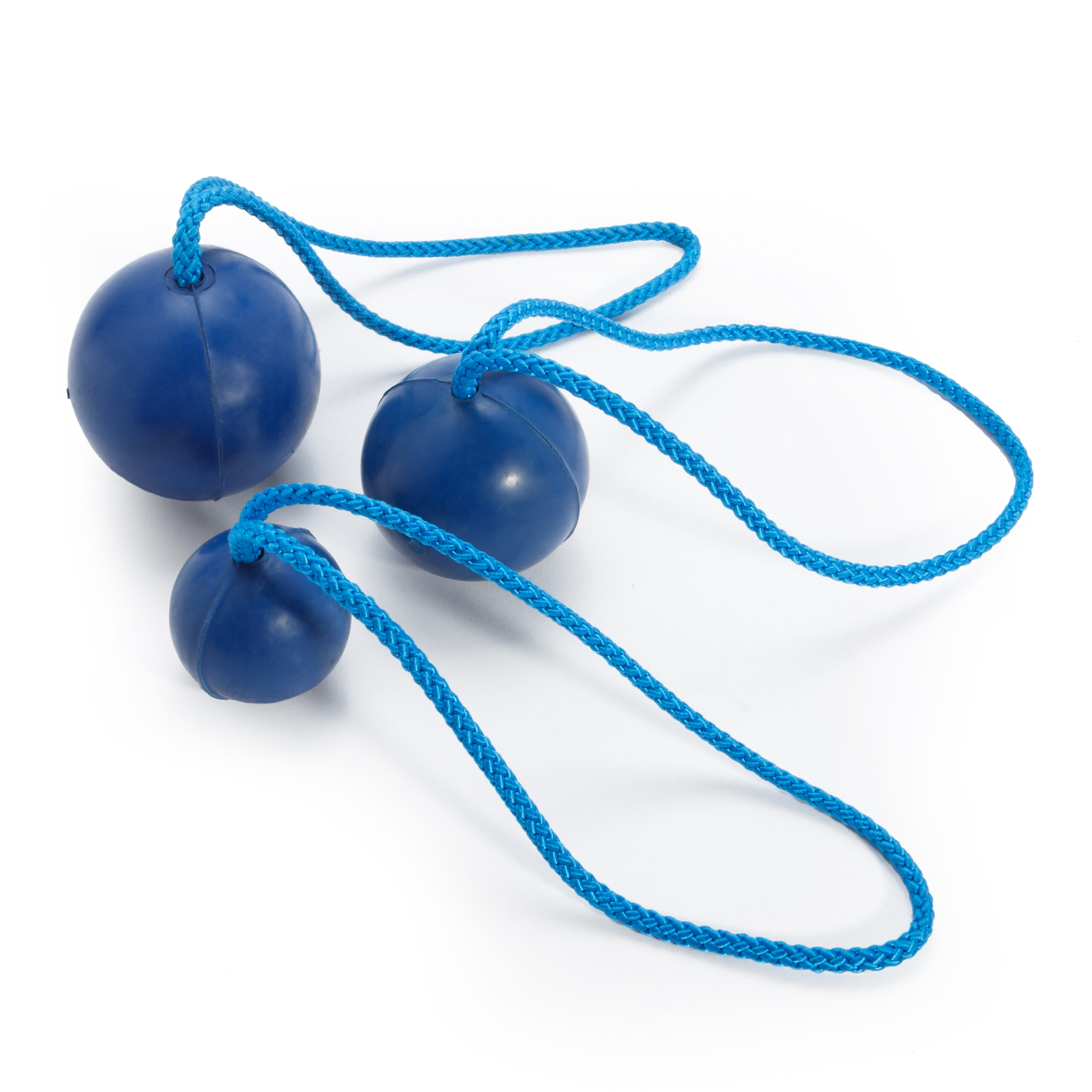 Rubber ball (S) with cord, 50 mm