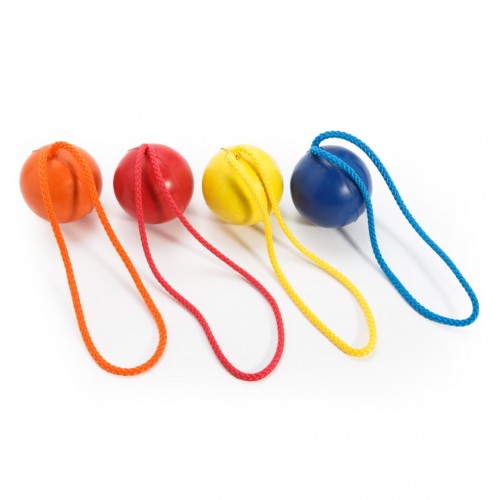 Rubber ball (L) with cord, 75 mm